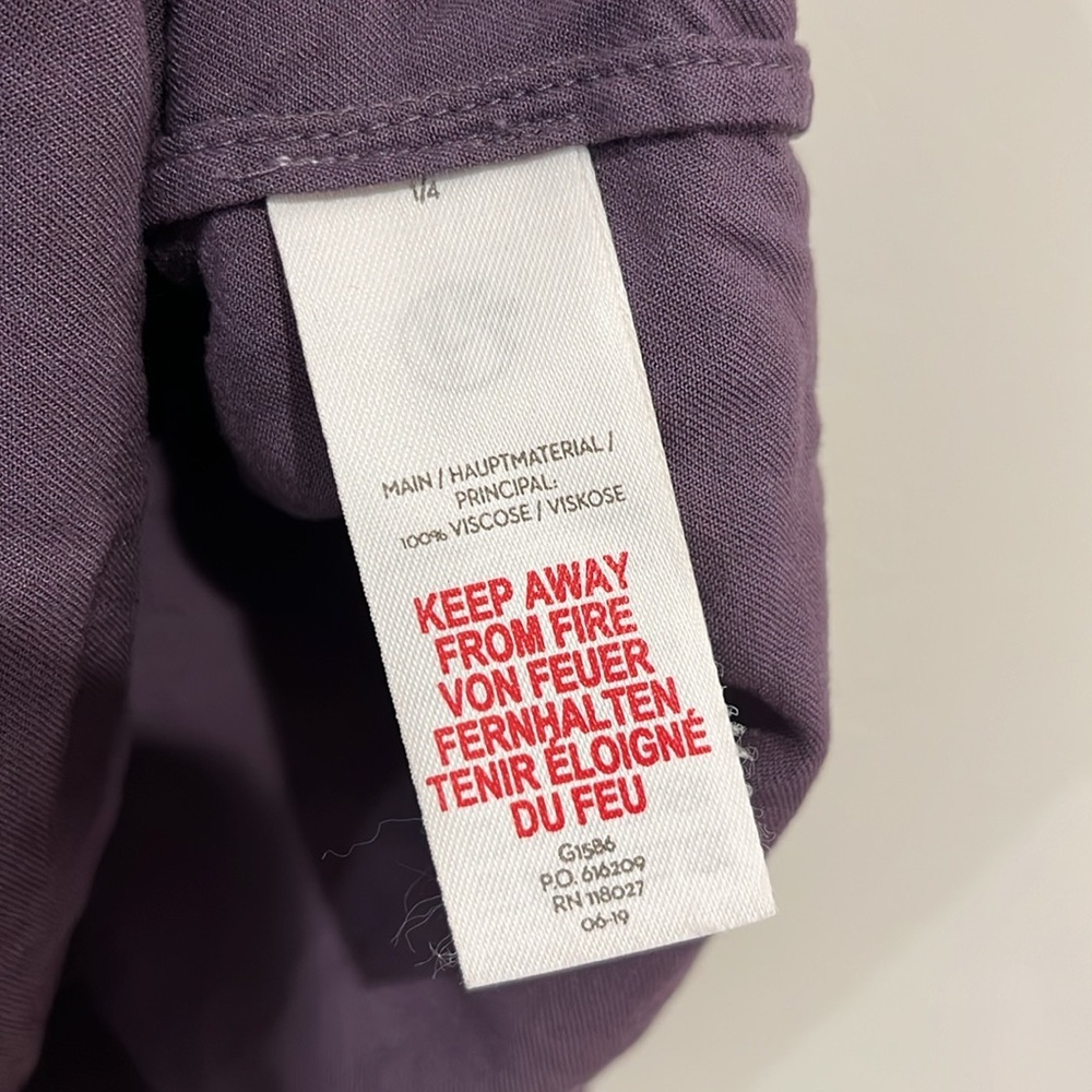 BODEN Girls 7/8 Space Long Sleeve Dress Purple Gold Tassel Lightweight Pockets - Picture 8 of 8